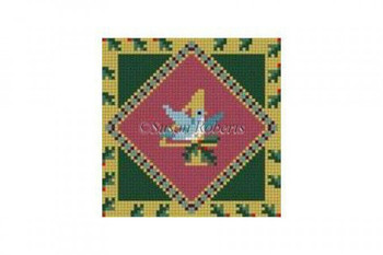 5704 4 Calling Birds, 3" ornament #18 Mesh Susan Roberts  Needlepoint