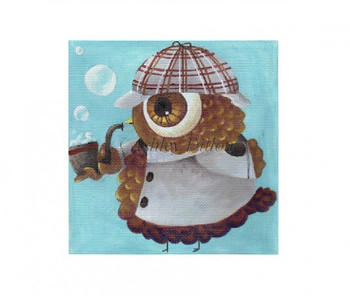 ADSP105 Sherlock Owl 18 Mesh Susan Roberts Needlepoint