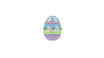 6426~ Bunny Duo, oval egg 1 3/4" x 2"  18 Mesh Susan Roberts  Needlepoint