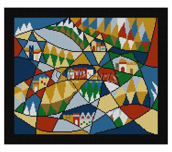 EP0166 Hills Of Judea, tallis #13 Mesh 13" x 11" Susan Roberts Needlepoint