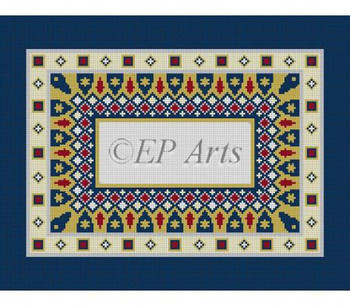 EP0152 Stars & Gems, navy, tallis #13 Mesh 14" x 11" Susan Roberts Needlepoint