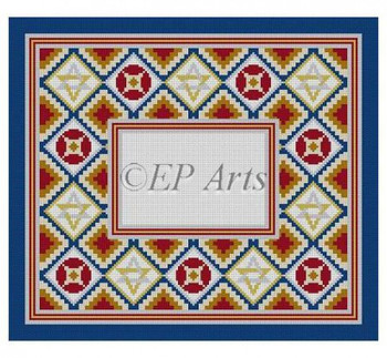 EP0137 Mt Carmel, navy, tallis #13 Mesh Susan Roberts Needlepoint