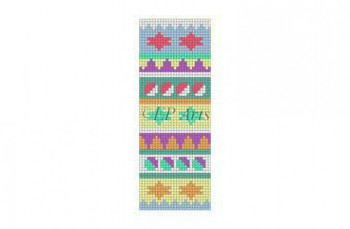 EP0584a Stripes, Pastel, mezuzah #18 Mesh Susan Roberts Needlepoint