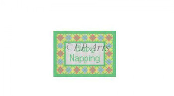 EP0801 Shh, Baby's Sleeping, argyle, sign #13 Mesh 5 3/4" x 4 1/4" Susan Roberts Needlepointn