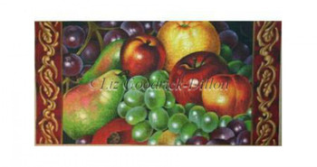LGDP501 Mixed Fruit #18 Mesh 8” x 15½” Susan Roberts Needlepoint