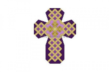 MH5286 Lattice Cross 4½” x 6” 18 Mesh Susan Roberts Needlepoint