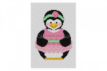 MH5403-18 Penguin, Ballerina #18 Mesh 5 1/2" h Susan Roberts Needlepoint