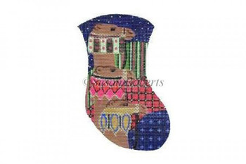 TTAXO177 Camels, mini stocking #18 Mesh 5 1/2" x 4" Susan Roberts Needlepoint