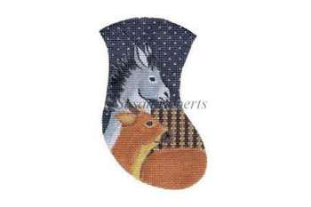 TTAXO174 Donkey and Cow 18 Mesh 5 1/2" x 4" Susan Roberts Needlepoint