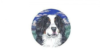 TTASP298 Burmese Mountain Dog #18 Mesh 6 1/4" round Susan Roberts Needlepoint