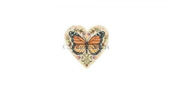 TTASP309 Butterfly Heart #18 Mesh 4 1/4" x 4 1/2" Susan Roberts Needlepoint