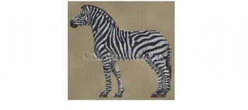 TTASP325 Zebra #18 Mesh 5½” x 5” Susan Roberts Needlepoint
