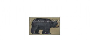 TTASP326 Black Bear #18 Mesh 5¼” x 3” Susan Roberts Needlepoint