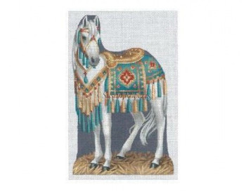 TTNA2133 Arabian Horse, nativity doll 4 3/4 " x 7 1/2" #18 Mesh Susan Roberts Needlepoint