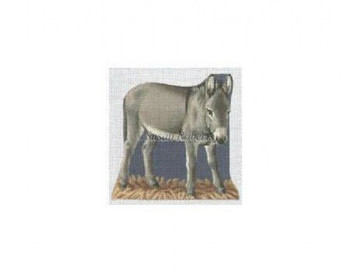 TTNA2128 Donkey Standing, nativity doll 4 1/4" x 4 1/4" #18 Mesh Susan Roberts Needlepoint