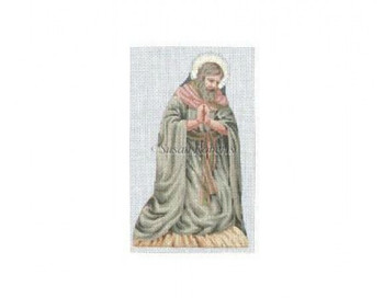 TTNA2114 Joseph, nativity doll 3 1/2" x 6" #18 Mesh Susan Roberts Needlepoint