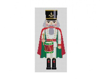 4312 Nutcracker, Caped Drummer  6" h 18 Mesh Susan Roberts Needlepoint