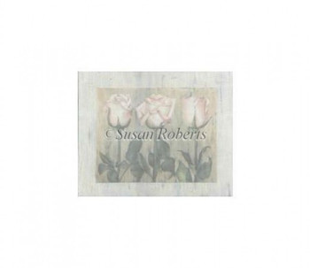 TTAP439-13 3 Roses #13 Mesh 10" x 12" Susan Roberts Needlepoint