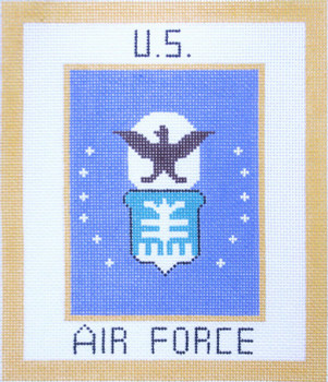 AO1319 Lee's Needle Arts Air Force Hand-painted canvas 6x7" 18M