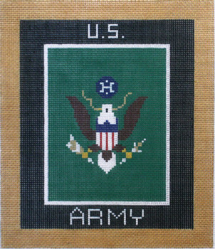 AO1317 Lee's Needle Arts  Army Hand-painted canvas 6x7" 18M