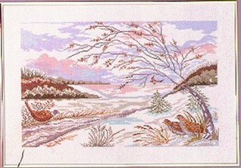 7714263 Eva Rosenstand Kit Phesant Landscape 20" x 14"; Linen; 25ct