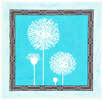 AO1247-WSKU Lee's Needle Arts Dandelion Hand-painted canvas - 18 Mesh 7in. X 7in.