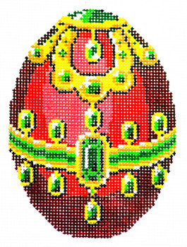 XM445SKU Lee's Needle Arts Faberge Egg Hand-Painted Canvas 3in x 4in, 18m