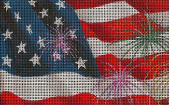 BD88 Lee's Needle Arts Independence Day - Leigh Design Exclusive  Hand-painted canvas - 18 Mesh 2011 5.25in x 3.25in