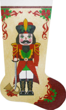 XS7167SKU Lee's Needle Arts Stocking Nutcracker with French Horn, 13x23, 13M