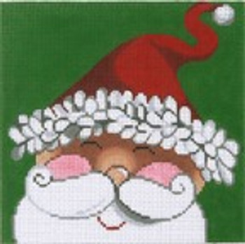 WH1350SKU Lee's Needle Arts Happiest Santa on Green, 5x5, 18M