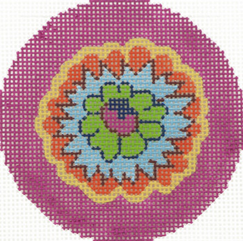 BJ174 Lee's Needle Arts Fiesta ll Hand-painted canvas - 18 Mesh 3in. Round