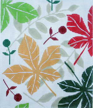 BG101 Lee's Needle Arts Autumn Leaves Hand-painted canvas - 18 Mesh