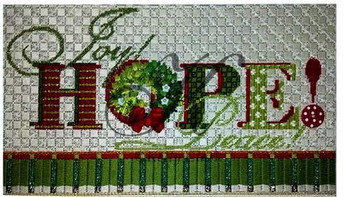 KCA9014 Hope 11.5"w x 6.25"h 18 Mesh With Stitch Guide And Embellishment Kit KELLY CLARK STUDIO, LLC