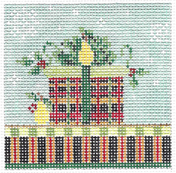 KCNLP-02 Pear & Plaid Li'l Present 3"w x 3"h 18 Mesh KELLY CLARK STUDIO, LLC