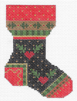 KCN527 Nordic Folk Sock  3.75" x 5.25", 13 Mesh KELLY CLARK STUDIO, LLC