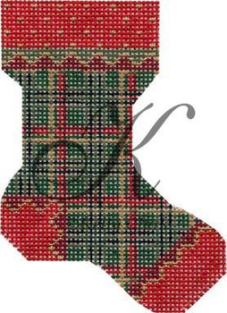 KCN520 Morrison Plaid Sock 3.75"w x 5.25"h 13 Mesh KELLY CLARK STUDIO, LLC