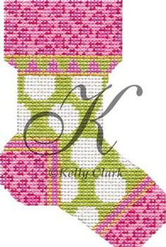 KCN732 Kiwi Grand Polka Dot Micro Sock 2.75"w X 4"h 18 Mesh KELLY CLARK STUDIO, LLC