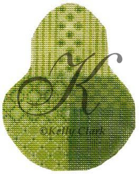 KCN1400 Chartreuse Pear Sampler 3.5"w x 4.5"h 18 Mesh KELLY CLARK STUDIO, LLC