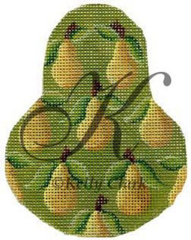 KCN1401 Yellow Bartlett Pears 3.5"w x 4.5"h 18 Mesh With Stitch Guide KELLY CLARK STUDIO, LLC