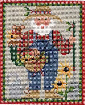 KCN1118 Gardening Santa 5"w x 6.5"h 13 Mesh KELLY CLARK STUDIO, LLC