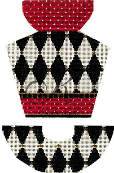 KCN843 The Harlequin Haberdashery 4"w x 4.5"h x 1"d 18 Mesh KELLY CLARK STUDIO, LLC