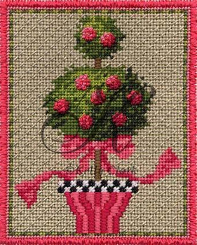 KCN93 Double Ball Topiary 4.75"2 x 6.25"h 13  Mesh With Stitch Guide KELLY CLARK STUDIO, LLC