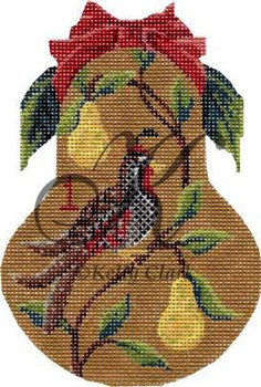 KPF1-18 A Partridge In A Pear Tree 4"w x 5"h 18 Mesh KELLY CLARK STUDIO, LLC