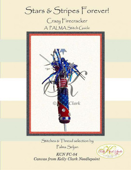 KCNFC4 Crazy Firecracker! 2.25"w x 3.5"h 18 Mesh  KELLY CLARK STUDIO, LLC