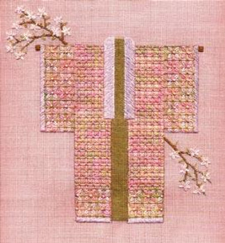 APPLE BLOSSOM KIMONO  Laura J Perin Designs Counted Canvas Pattern Only
