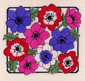 ANEMONES  Laura J Perin Designs Counted Canvas Pattern Only