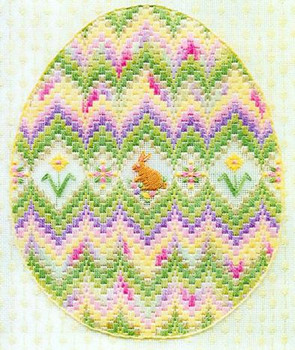 BARGELLO EGG (CC) 163h x 128w - 18ct canvas Laura J Perin Designs Counted Canvas Pattern