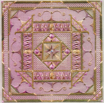 ARABESQUE (CC) 208 x 208 - 18ct canvas  includes: embellishments Laura J Perin Designs Counted Canvas Pattern Only