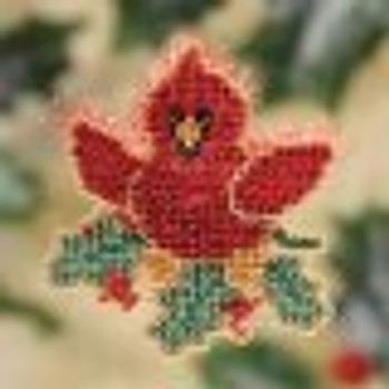 MH187303 Mill Hill Seasonal Ornament Kit Christmas Cardinal (2007)