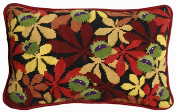 Conkers Black Lumbar Pillow One Off Needlework kit